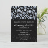 Invitation Black Diamond Sparkle Parties scintillant 63e anni (Debout devant)