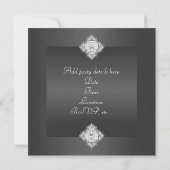 Invitation Black Diamond Womans 40e fête d'anniversaire (Dos)