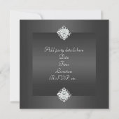 Invitation Black Diamond Womans 40e fête d'anniversaire (Dos)