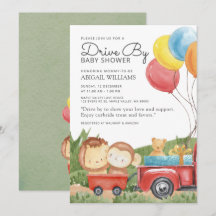 Black Drive By Woodland Animaux Baby shower de cam