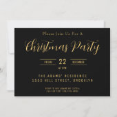 Invitation Black Elegant Christmas Party (Dos)