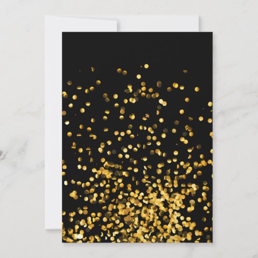 Invitation Black Elegant Double Anniversaire Soiree Invitatio (Dos)