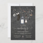 Invitation Black Elegant & Moody Christmas Party (Devant)