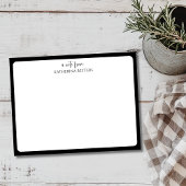 Invitation Black Elegant Timeless Statnionery Note Card