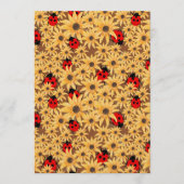 Invitation Black-Eyed Susan And Ladybugs Seamless Pattern (Devant)
