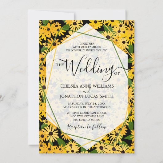 Invitation Black Eyed Susan Mariage (Devant)