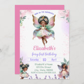 Invitation Black First Fairy Whimsday (Devant / Derrière)