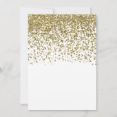 Invitation Black Floral Gold Parties scintillant ONE 1 1er an (Dos)