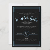 Invitation Black Forme Simple Entreprise Gala d'hiver (Devant)