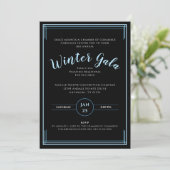 Invitation Black Forme Simple Entreprise Gala d'hiver (Debout devant)