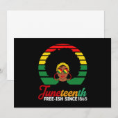 Invitation Black Freedom Free Ish depuis 1865 Junetdix (Devant / Derrière)