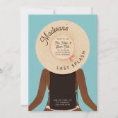 Invitation Black Girl Bachelorette Pool Party - Dernier Splas (Devant)