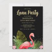 Invitation Black Gold 30e anniversaire Luau Party (Devant)