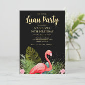 Invitation Black Gold 30e anniversaire Luau Party (Debout devant)