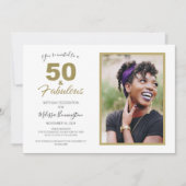 Invitation Black Gold 50 et fabuleuse fête d'anniversaire pho (Devant)
