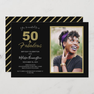 Invitation Black Gold 50 et fabuleuse fête d'anniversaire pho