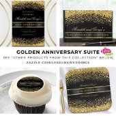 Invitation Black Gold 50e Anniversaire Mariage d'or
