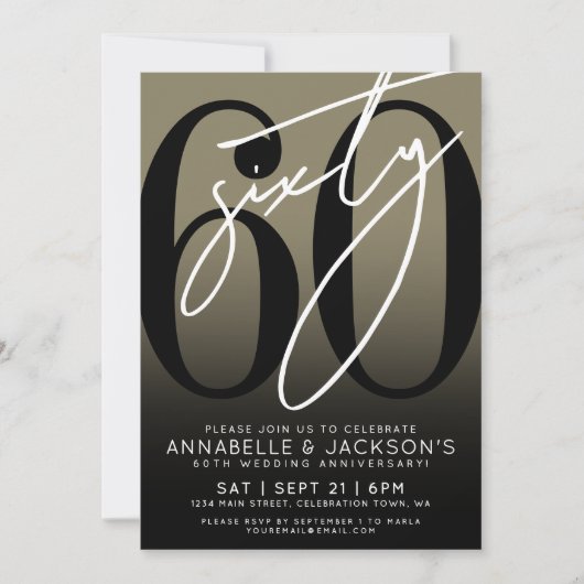 Invitation Black Gold 60e anniversaire (Devant)