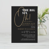 Invitation Black Gold 60e Anniversaire surprise (Debout devant)