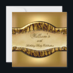 Invitation Black Gold 60th Birthday Party Mens Gold<br><div class="desc">Elégant Black Gold Birthday Party Gold Mens 60th 50th 40th all ages Anniversaire Party invitations homme mâle.</div>