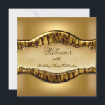 Invitation Black Gold 60th Birthday Party Mens Gold<br><div class="desc">Elégant Black Gold Birthday Party Gold Mens 60th 50th 40th all ages Anniversaire Party invitations homme mâle.</div>