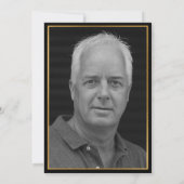 Invitation Black Gold 60th Birthday Photo (Dos)
