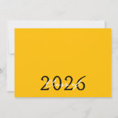 Invitation Black & Gold 6 Photo Filmstrip Graduation Collage (Dos)