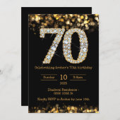 Invitation Black Gold 70e anniversaire (Devant / Derrière)