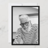 Invitation Black Gold 70th Birthday Photo (Dos)