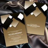 Invitation Black Gold 70th Cocktail Anniversaire fête