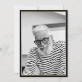 Invitation Black Gold 75e anniversaire Photo Surprise Party (Dos)