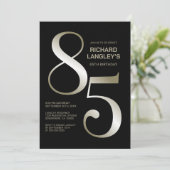 Invitation Black Gold 85e fête d'anniversaire (Debout devant)