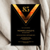 Invitation Black Gold 85e fête d'anniversaire