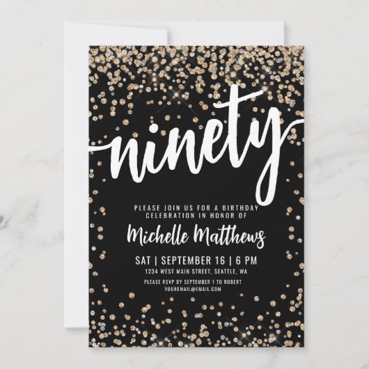 Invitation Black Gold 90e anniversaire (Devant)