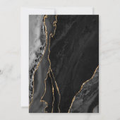 Invitation Black Gold Agate 21e anniversaire (Dos)