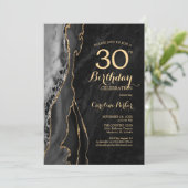Invitation Black Gold Agate 30e anniversaire (Debout devant)