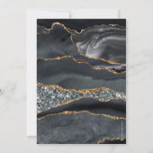 Invitation Black Gold Agate 5 photo Joyeux Noël (Dos)