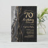 Invitation Black Gold Agate 70e anniversaire (Debout devant)