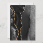 Invitation Black Gold Agate Dark 60th Birthday Party (Dos)