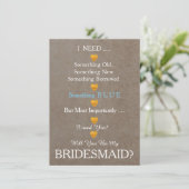 Invitation Black & Gold avec coeur Serez-vous ma servante d'a (Debout devant)