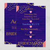 Invitation Black & Gold avec coeur Serez-vous ma servante d'a (Devant / Derrière)