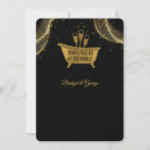 Invitation Black Gold Brunch & Bubbly Mariage (Dos)