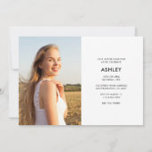 Invitation Black Gold Calligraphy Script Graduate Photo Party (Dos)