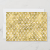 Invitation Black Gold C'est un anniversaire de fête surprise (Dos)