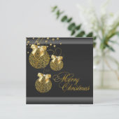 Invitation Black Gold Christmas (Debout devant)