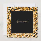 Invitation Black & Gold Christmas Glam Lights Holiday Party (Dos)