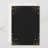 Invitation Black Gold Confetti Dots Graduate Graduate Party (Dos)