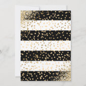 Invitation Black Gold Confetti Red Roses 50e anniversaire (Dos)