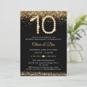 Invitation Black & Gold Diamonds 10th Anniversary (Debout devant)