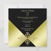 Invitation Black & Gold Elegance 65e anniversaire (Dos)